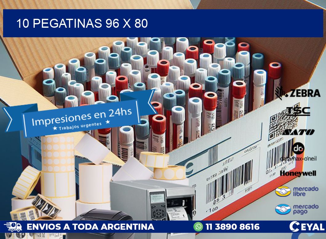 10 PEGATINAS 96 x 80