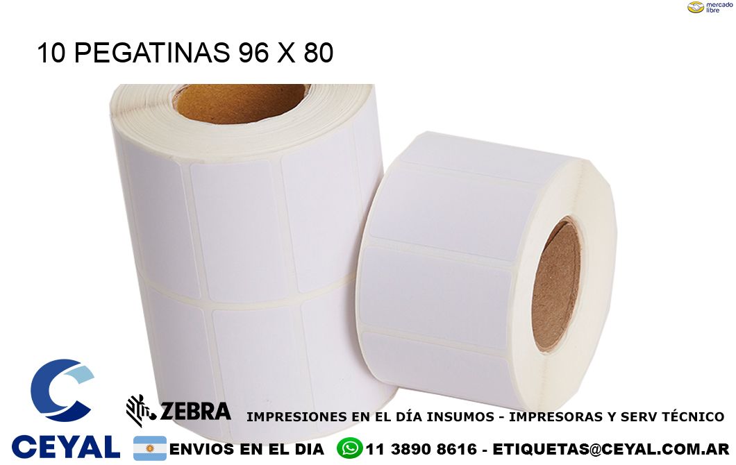10 PEGATINAS 96 x 80