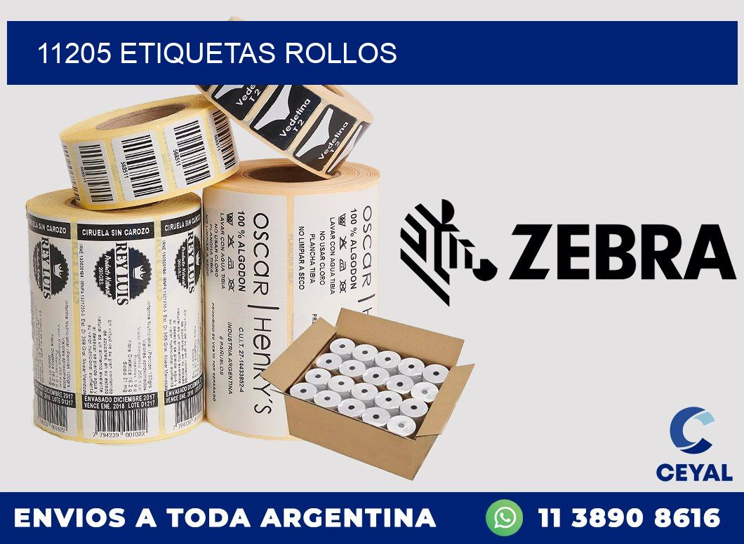 11205 Etiquetas rollos