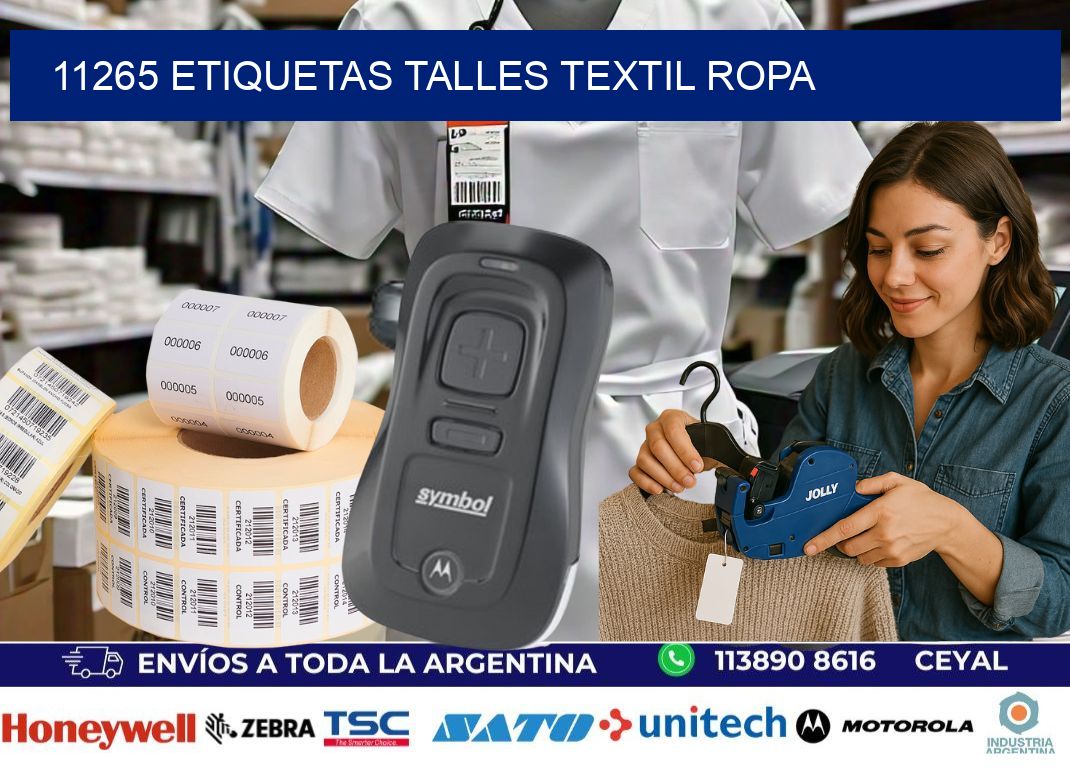 11265 ETIQUETAS TALLES TEXTIL ROPA