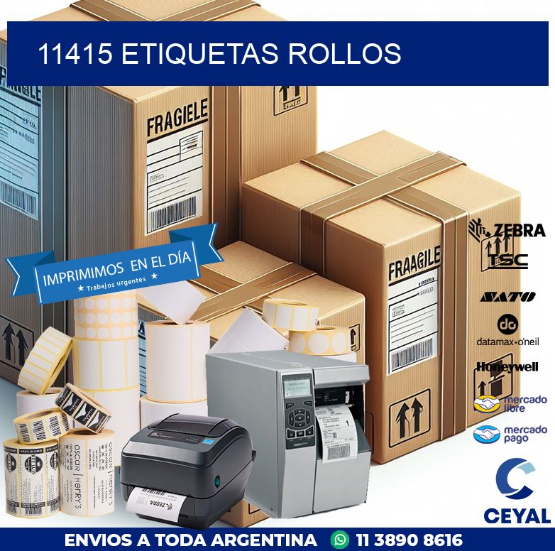 11415 etiquetas rollos