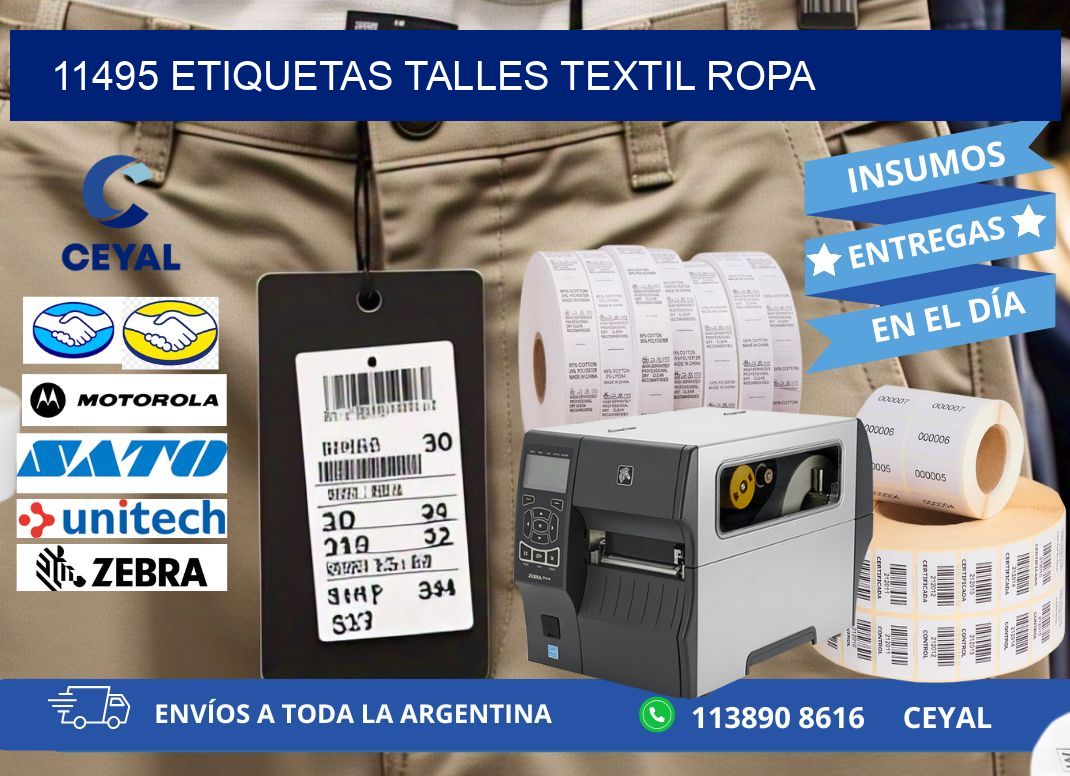11495 ETIQUETAS TALLES TEXTIL ROPA