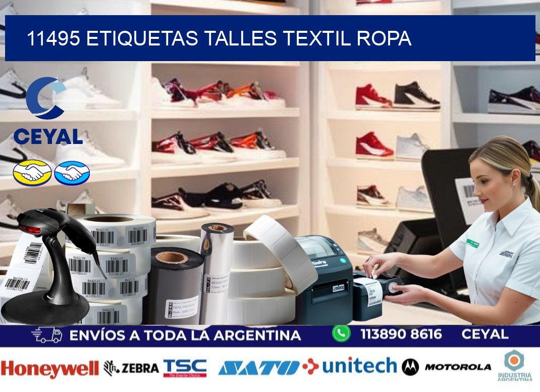 11495 ETIQUETAS TALLES TEXTIL ROPA