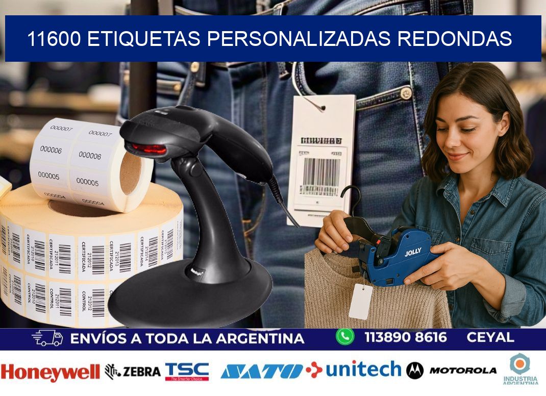 11600 Etiquetas personalizadas redondas