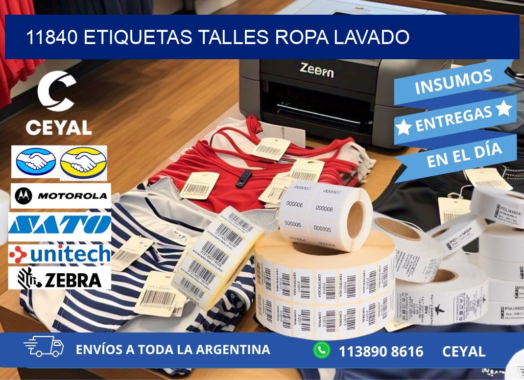 11840 ETIQUETAS TALLES ROPA LAVADO