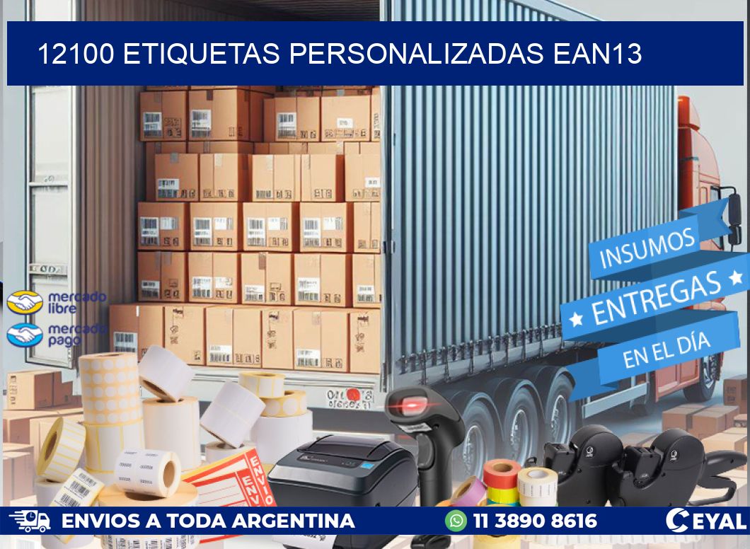 12100 Etiquetas personalizadas ean13