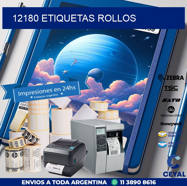 12180 etiquetas rollos