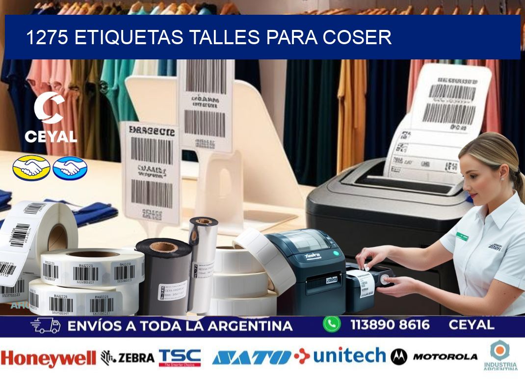 1275 ETIQUETAS TALLES PARA COSER