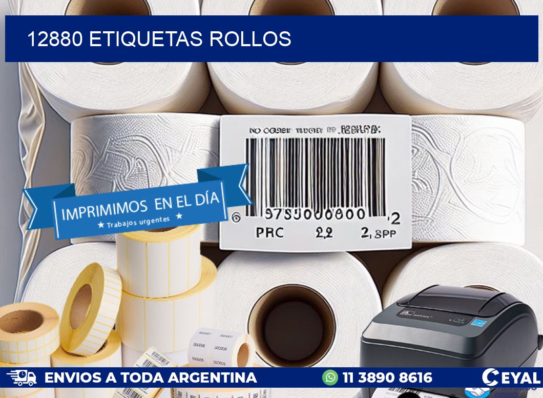 12880 etiquetas rollos