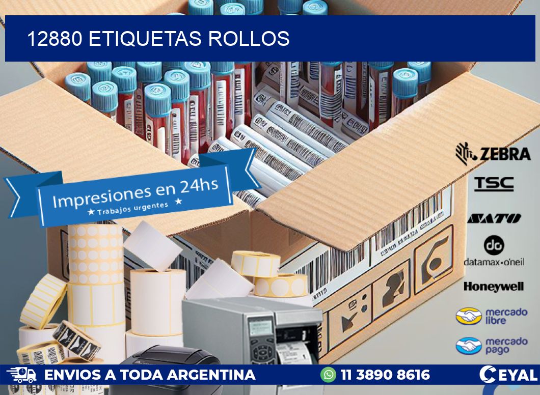 12880 etiquetas rollos