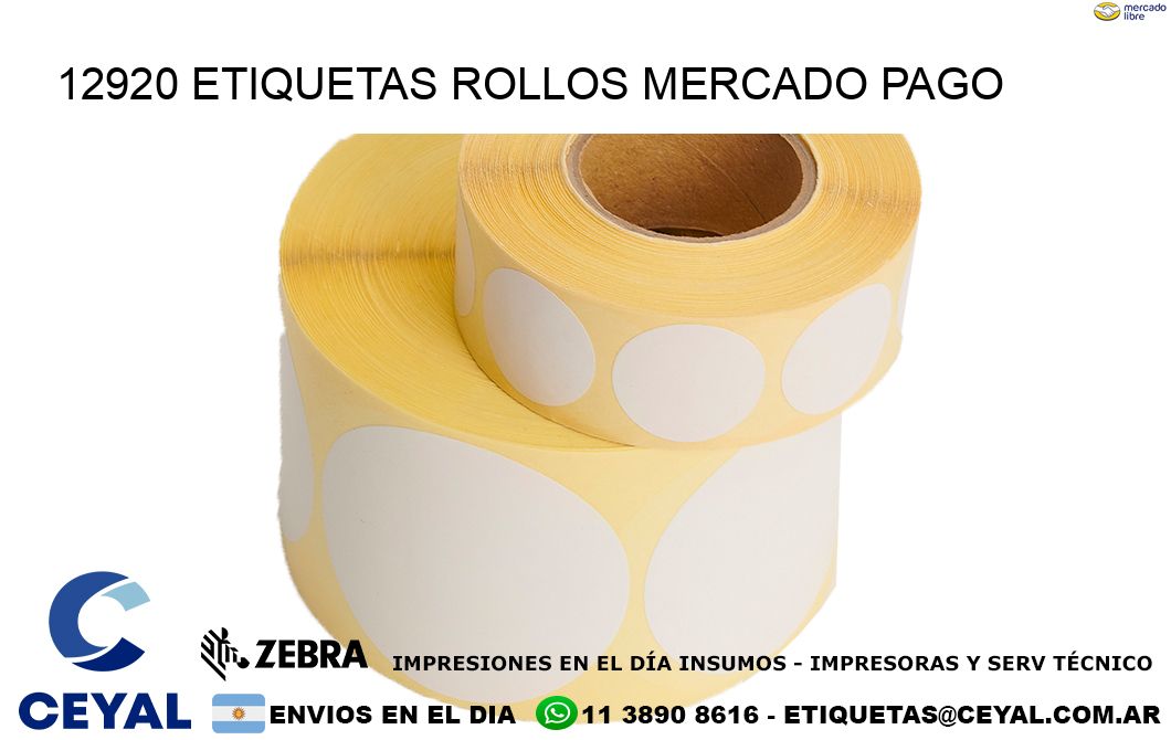 12920 etiquetas rollos MERCADO PAGO