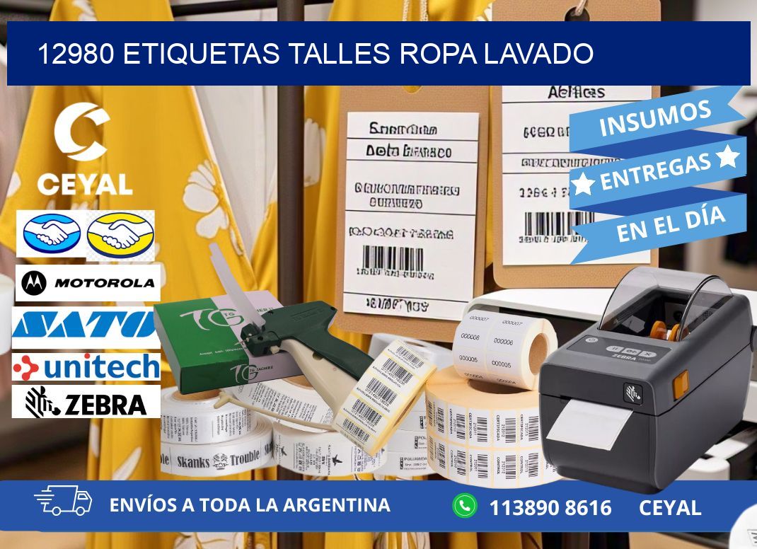 12980 ETIQUETAS TALLES ROPA LAVADO