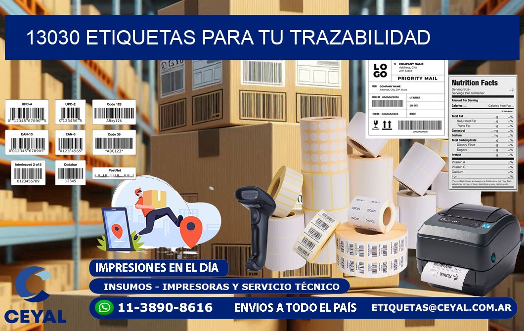 13030 etiquetas para tu trazabilidad