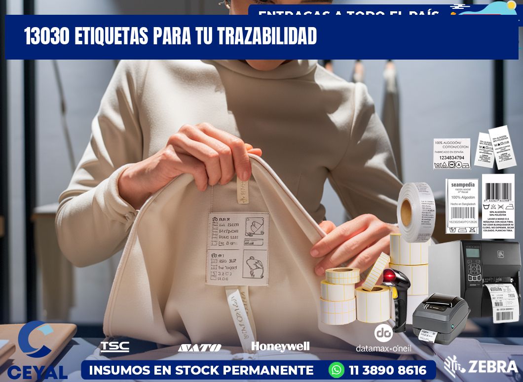 13030 etiquetas para tu trazabilidad