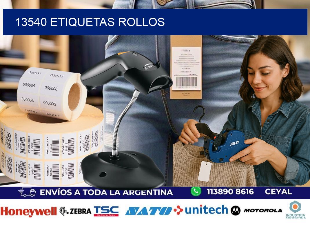13540 etiquetas rollos