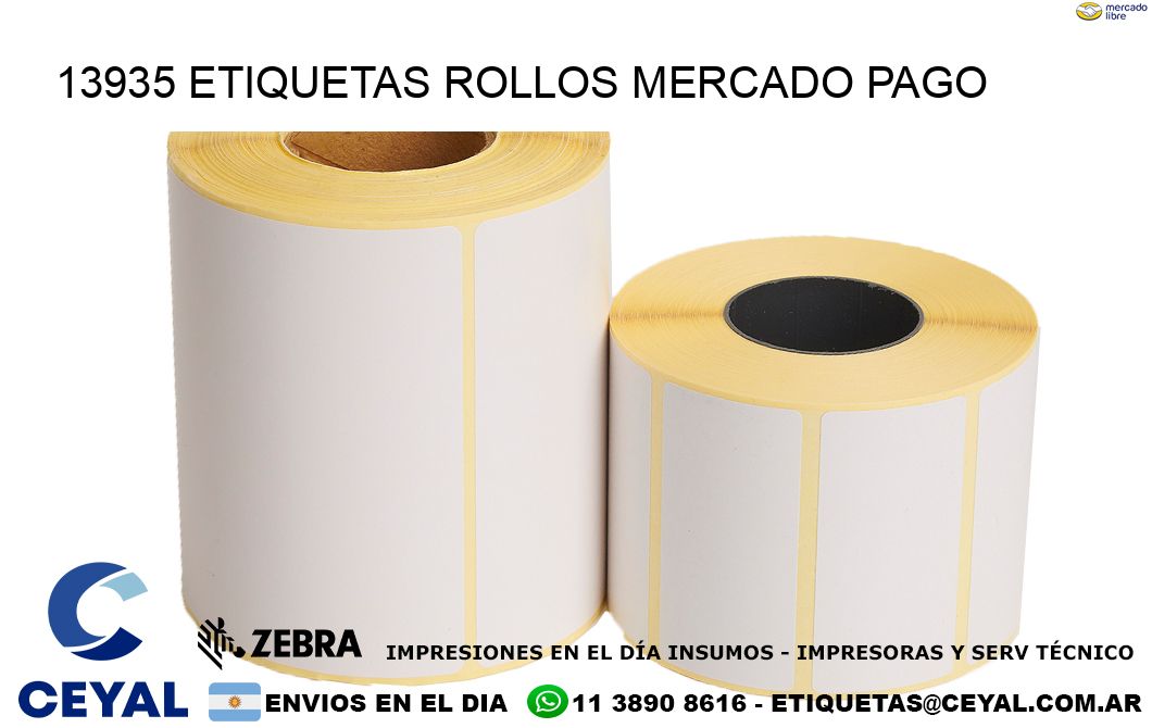 13935 etiquetas rollos MERCADO PAGO