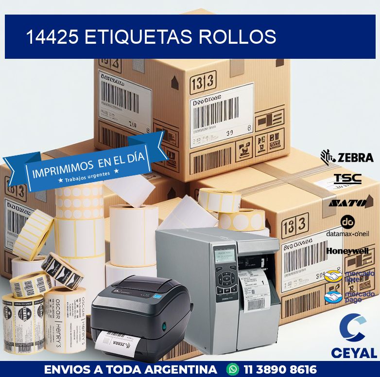 14425 etiquetas rollos