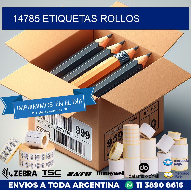 14785 etiquetas rollos