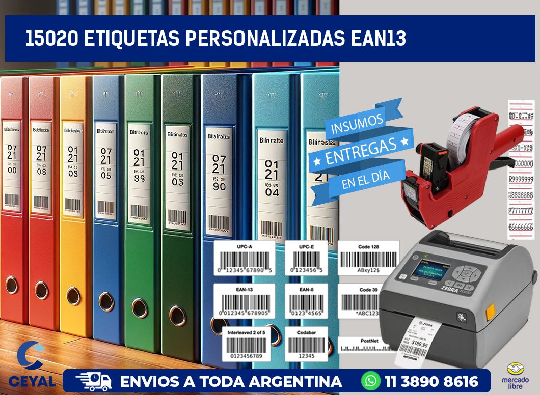 15020 Etiquetas personalizadas ean13