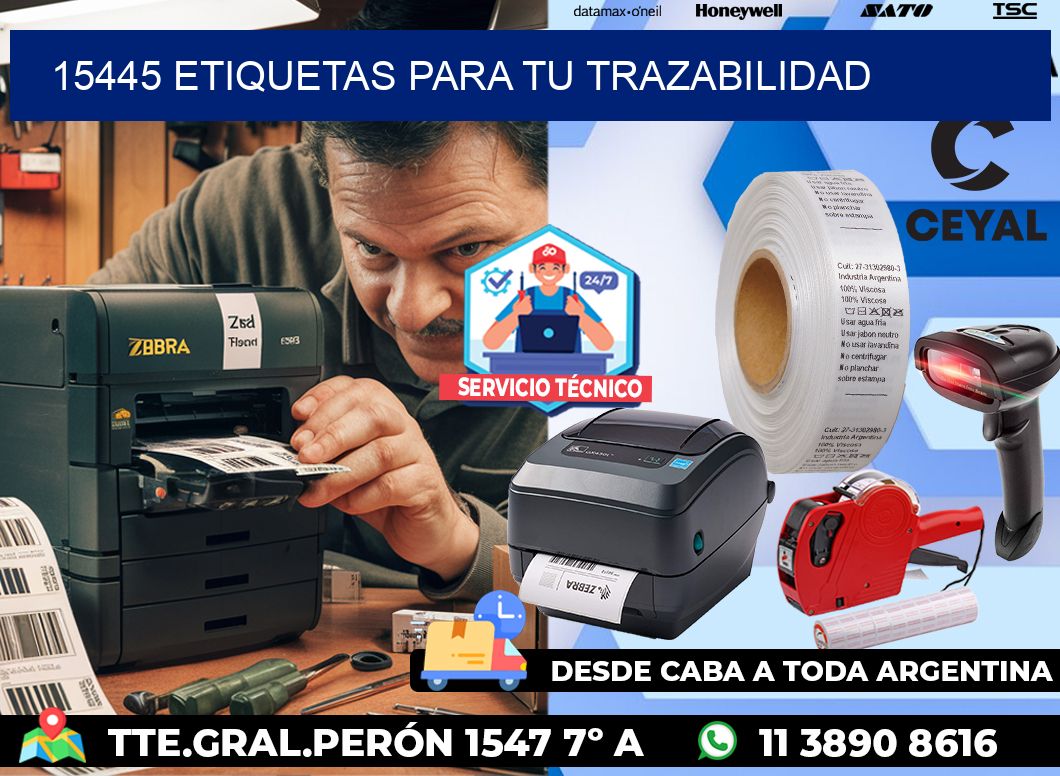 15445 etiquetas para tu trazabilidad