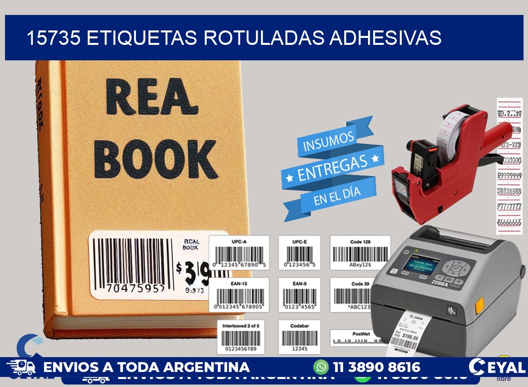15735 etiquetas rotuladas adhesivas