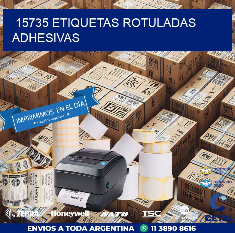 15735 etiquetas rotuladas adhesivas