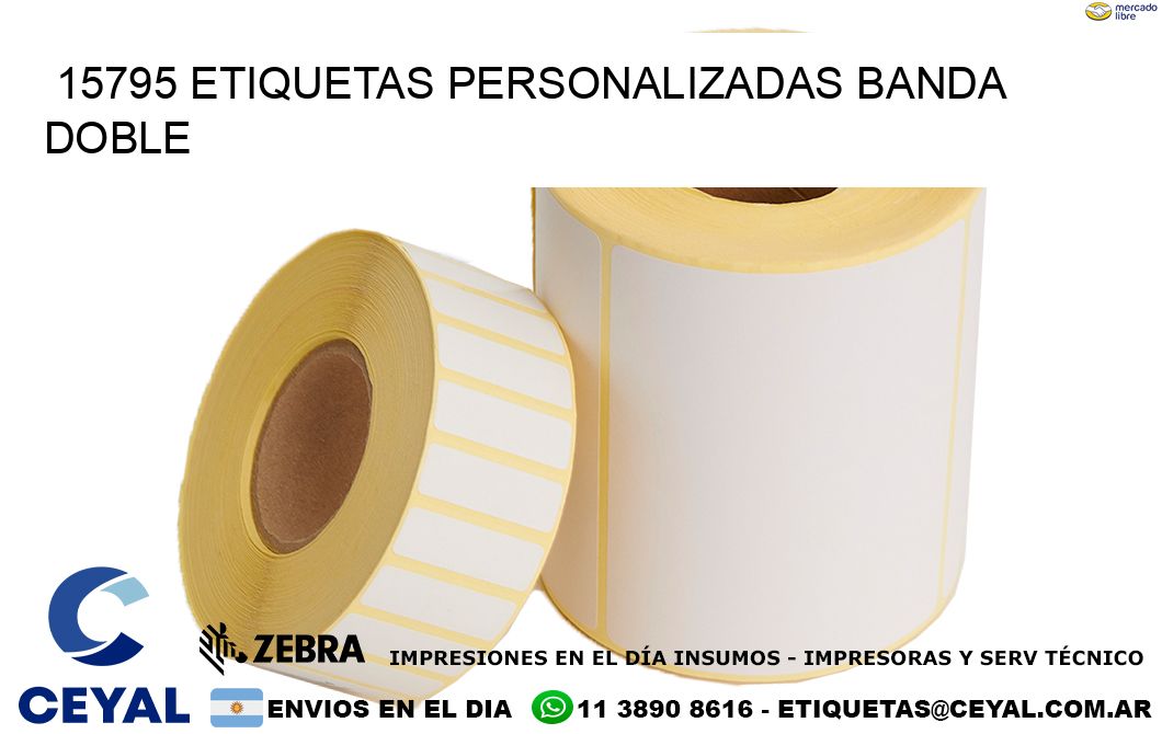 15795 Etiquetas personalizadas banda doble