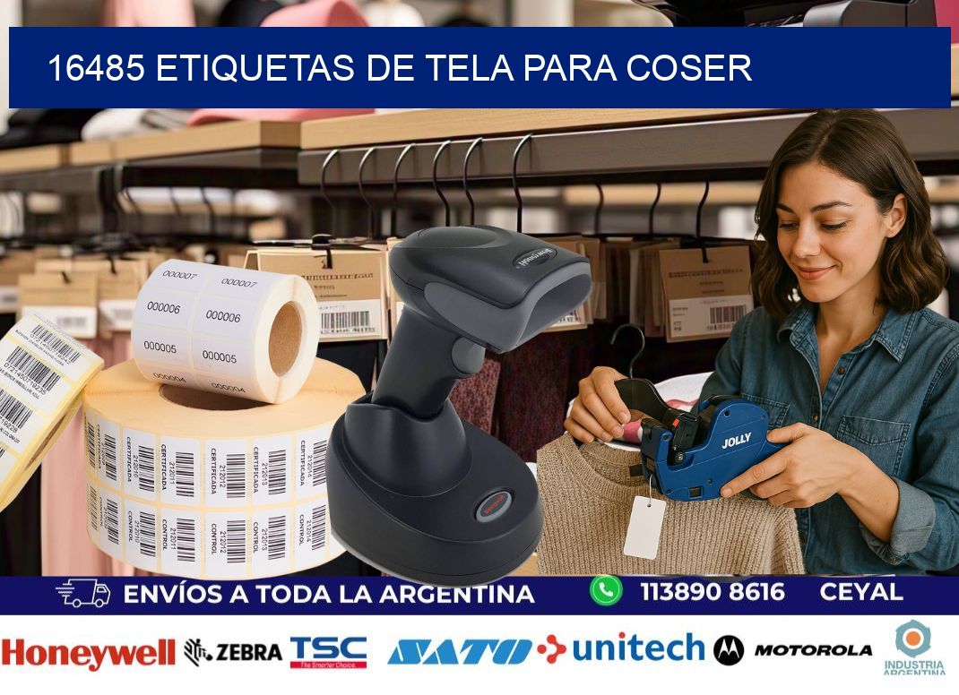 16485 Etiquetas de tela para coser