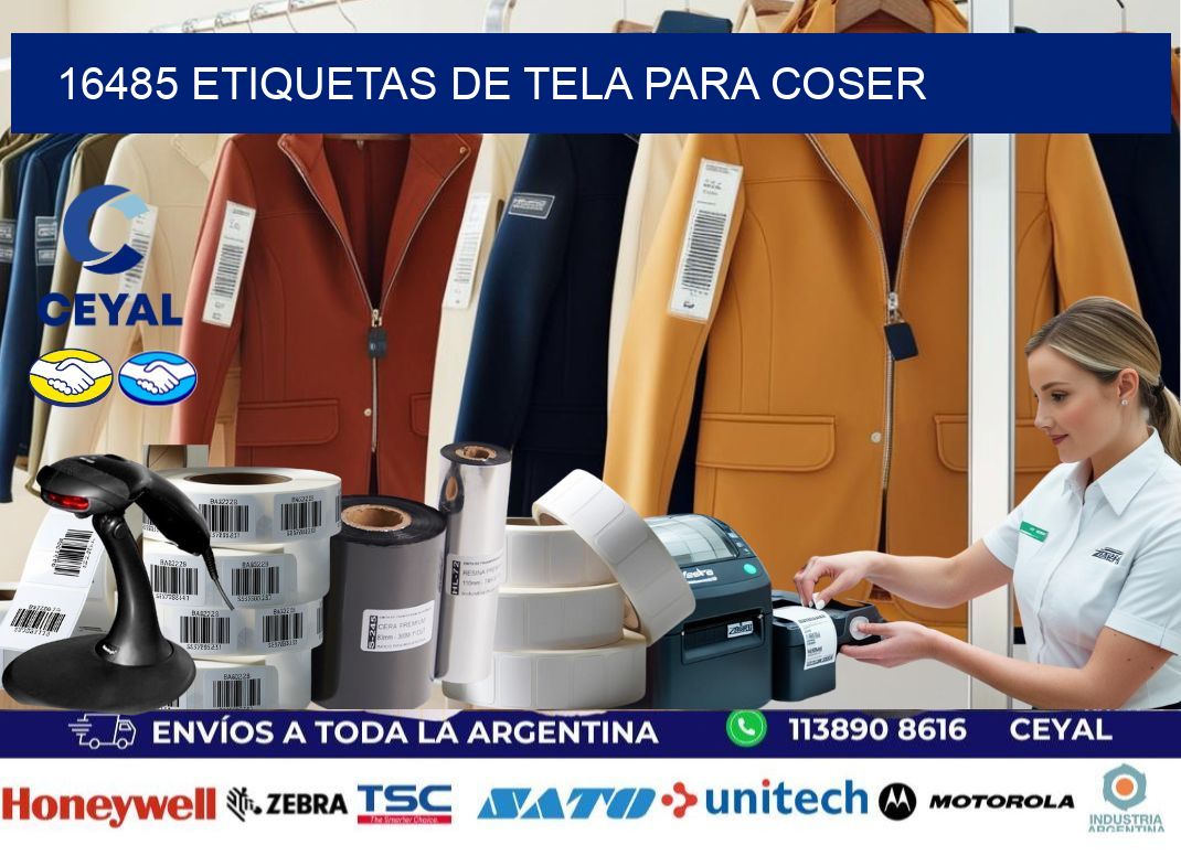 16485 Etiquetas de tela para coser