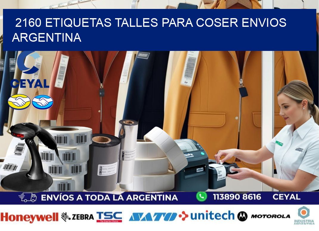 2160 ETIQUETAS TALLES PARA COSER ENVIOS ARGENTINA