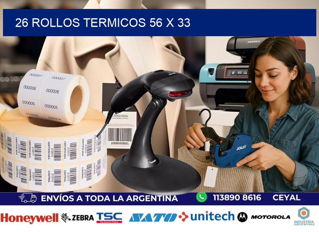 26 ROLLOS TERMICOS 56 x 33
