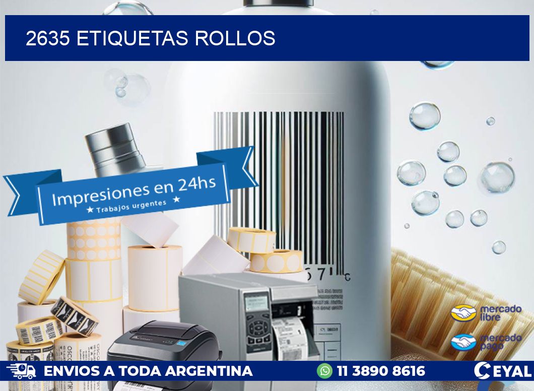 2635 etiquetas rollos
