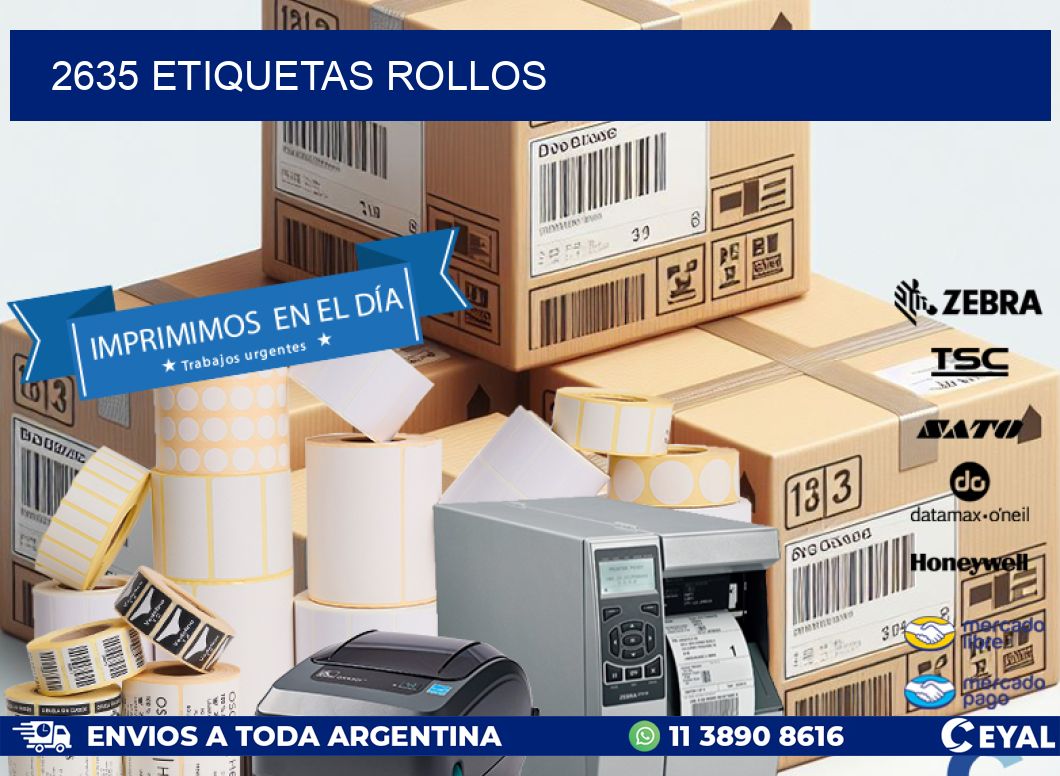 2635 etiquetas rollos