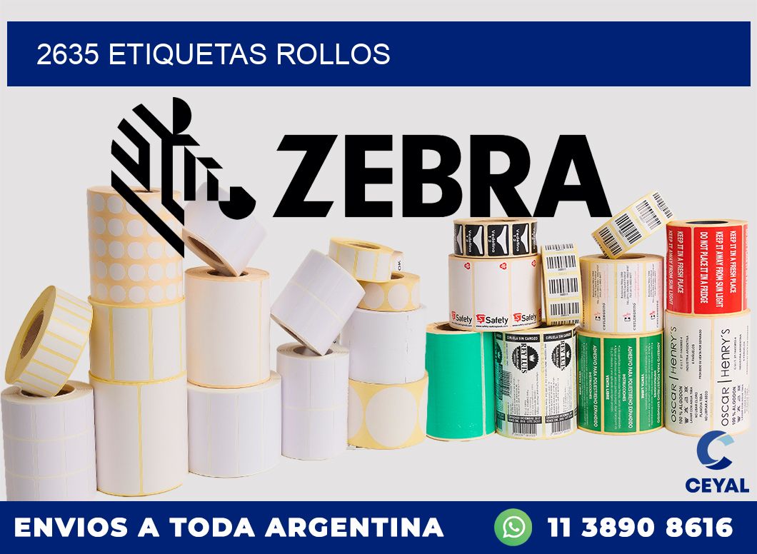 2635 etiquetas rollos