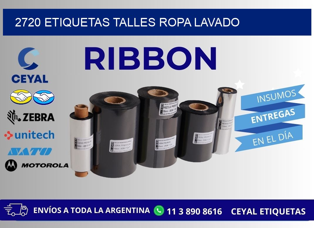 2720 ETIQUETAS TALLES ROPA LAVADO