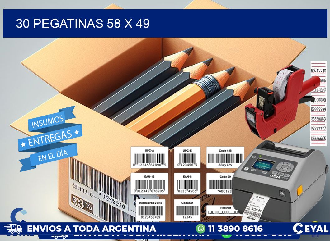 30 PEGATINAS 58 x 49