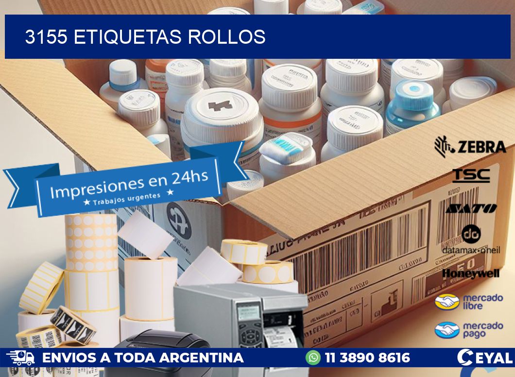 3155 etiquetas rollos