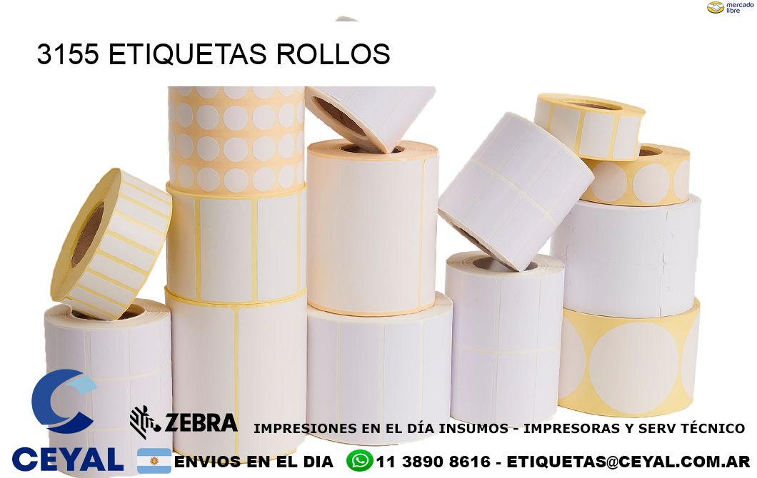3155 etiquetas rollos