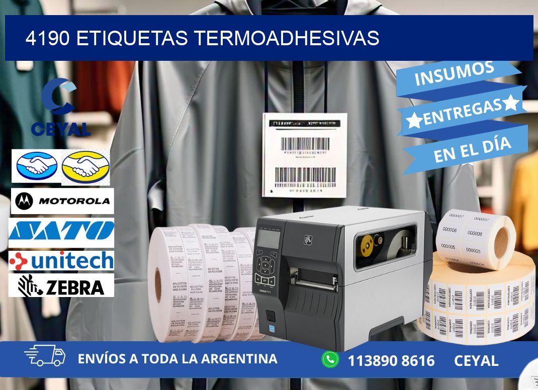 4190 etiquetas termoadhesivas