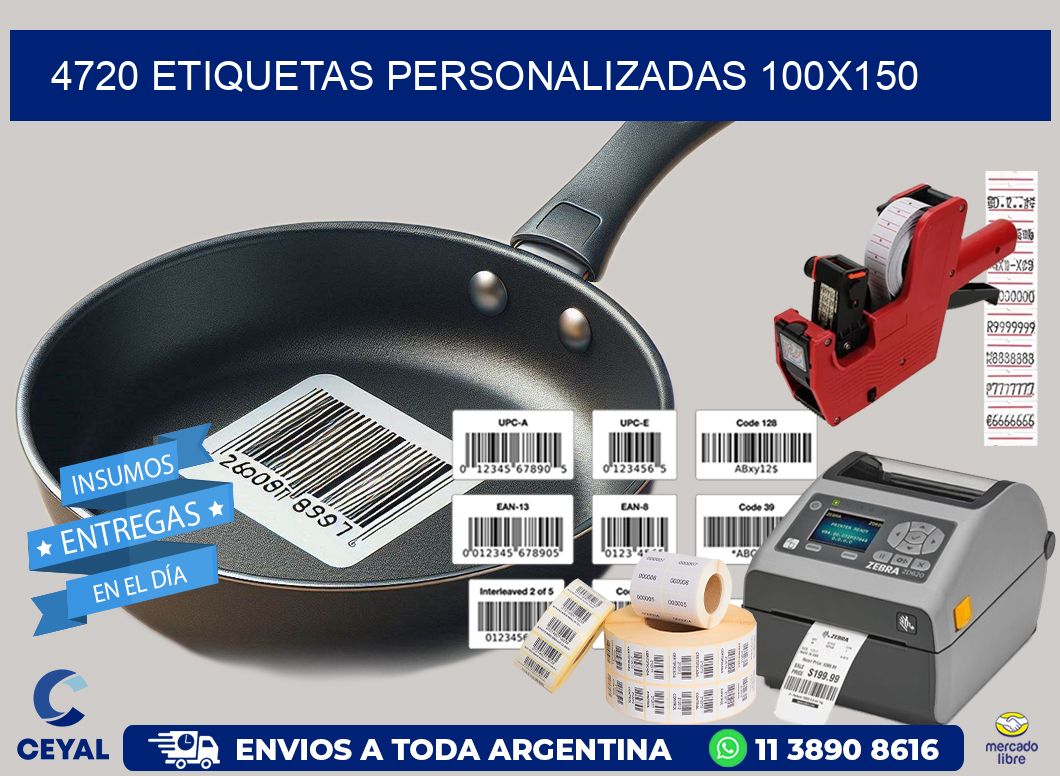 4720 Etiquetas personalizadas 100x150
