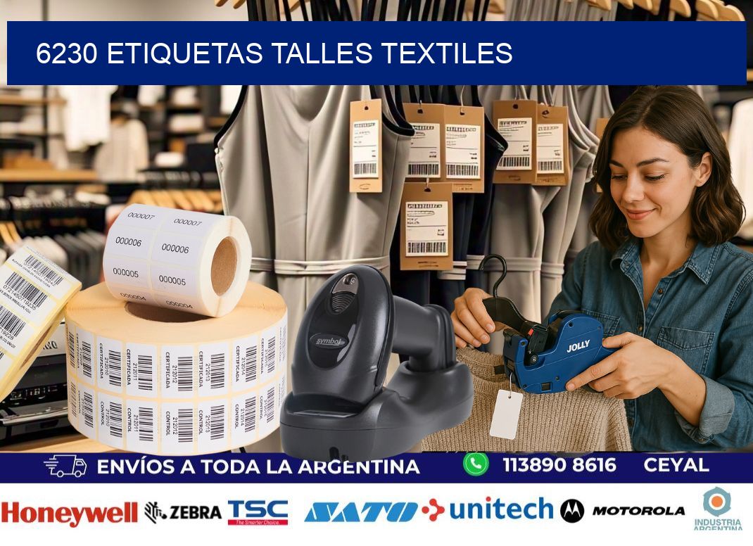 6230 ETIQUETAS TALLES TEXTILES