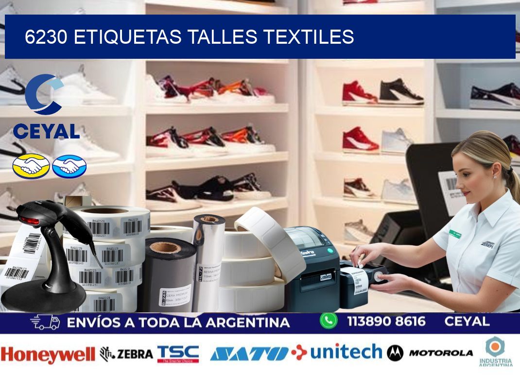6230 ETIQUETAS TALLES TEXTILES