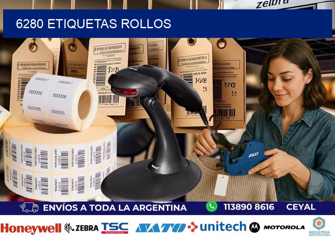 6280 etiquetas rollos