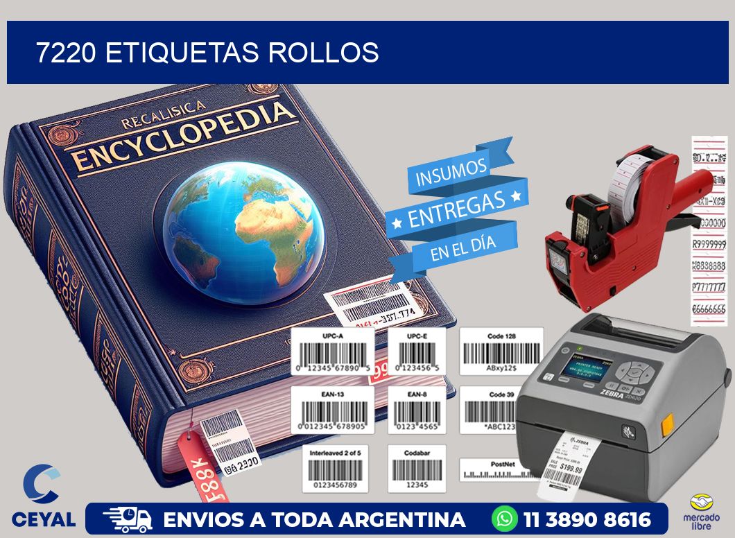 7220 etiquetas rollos