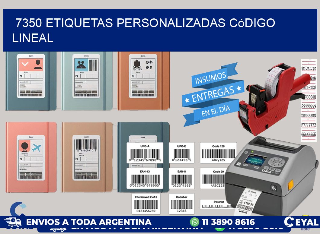 7350 Etiquetas personalizadas código lineal