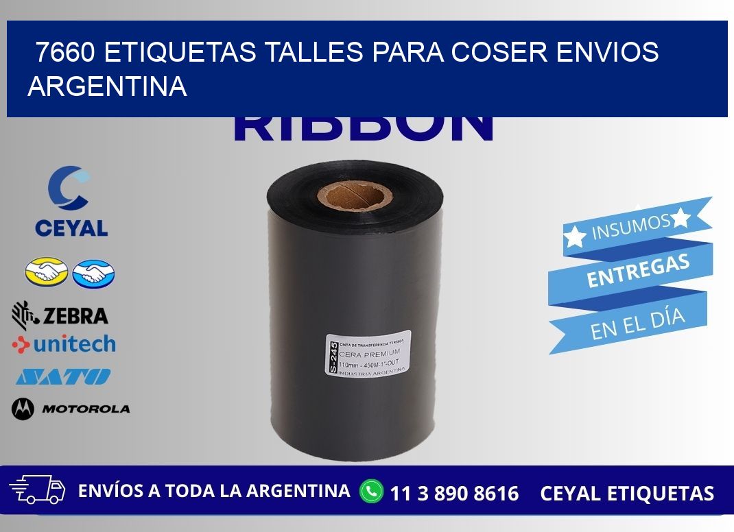 7660 ETIQUETAS TALLES PARA COSER ENVIOS ARGENTINA