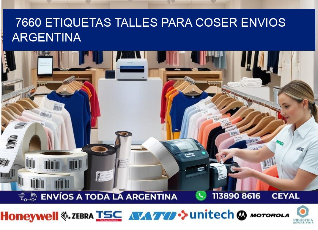 7660 ETIQUETAS TALLES PARA COSER ENVIOS ARGENTINA