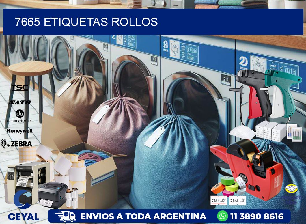 7665 etiquetas rollos