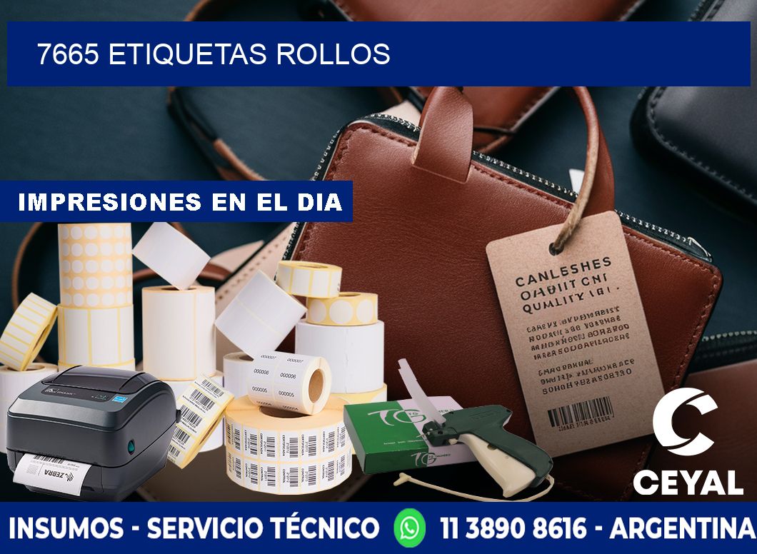 7665 etiquetas rollos