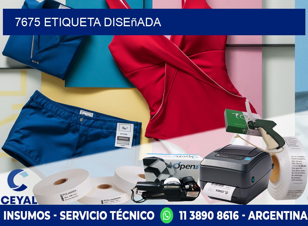 7675 etiqueta diseñada